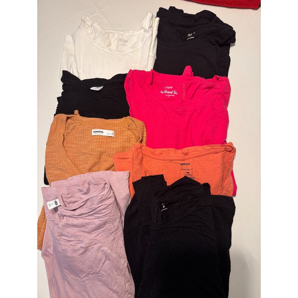8pc Medium Top Bundle - J.Crew, Sonoma, A.N.A, Old Navy - Long Sleeves
